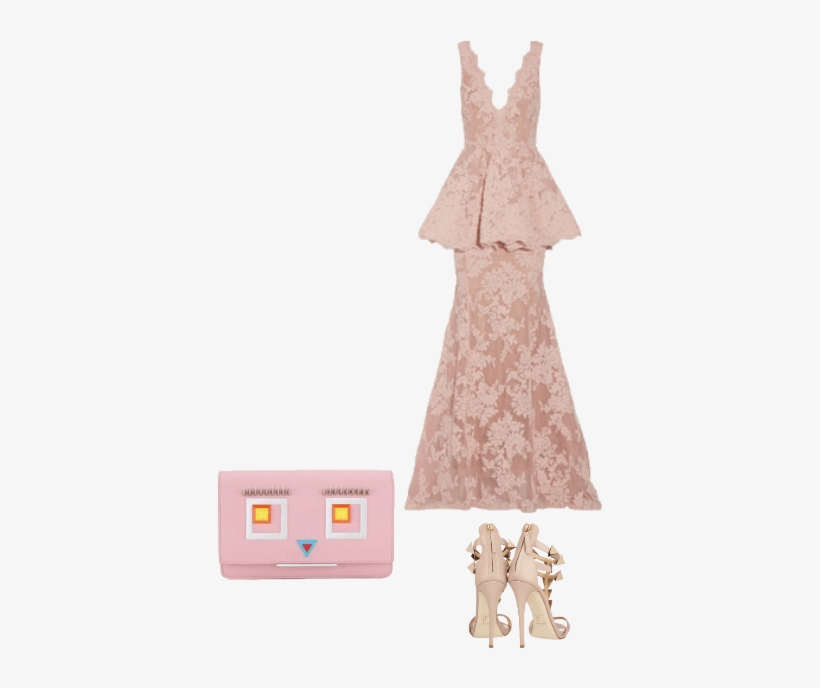 Riley Matthews Prom - Marchesa - Tulle-paneled Guipure Lace Peplum Gown -, transparent png download