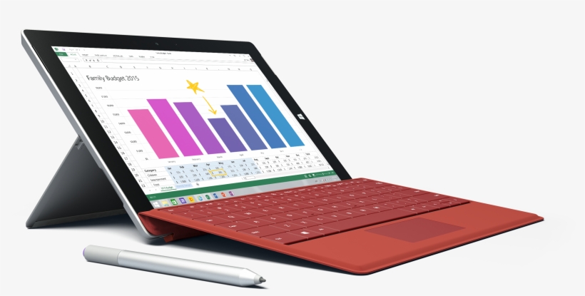 Microsoft Announces Surface 3 Tablet Running Full Windows - Microsoft Surface 3, transparent png download