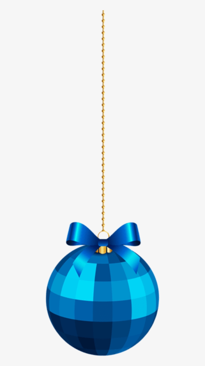 0, - Blue Christmas Ball Hanging, transparent png download