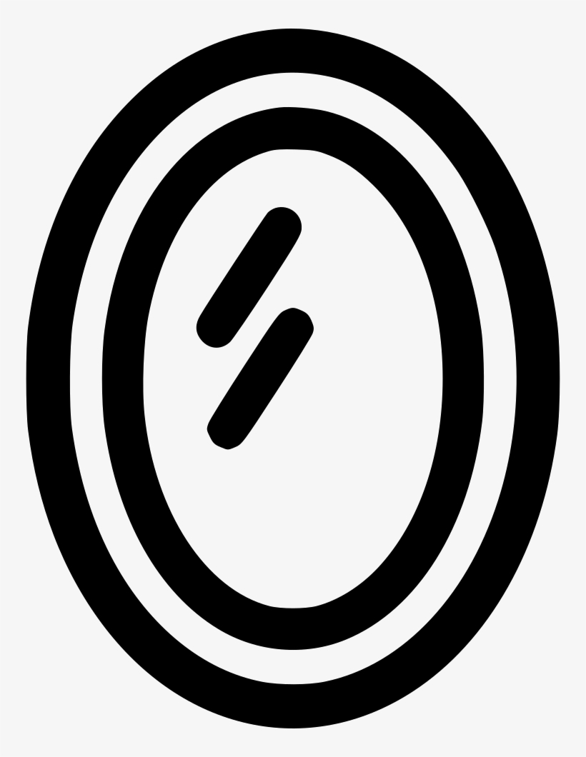 Oval Mirror Hanging Decoration Wall Beauty Comments - Elevator Button Up, transparent png download