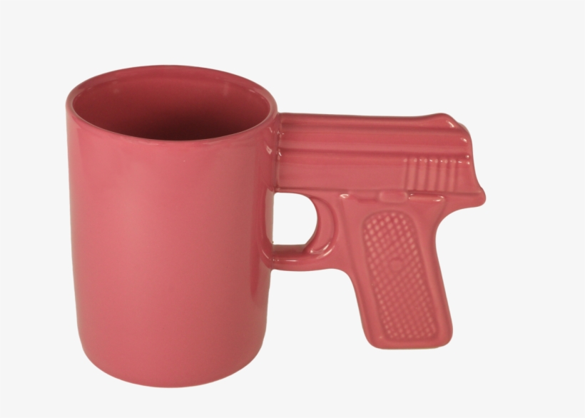 Pink Gun Mug Oz Ags Brands Png Top Gun Mugs - Aloe Gator Ceramic Gun Mug, transparent png download
