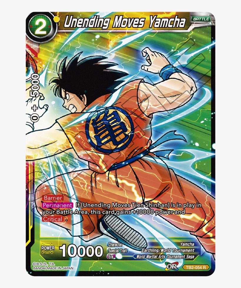 Tb2-054 Unending Moves Yamcha - Honed Moves Yamcha, transparent png download