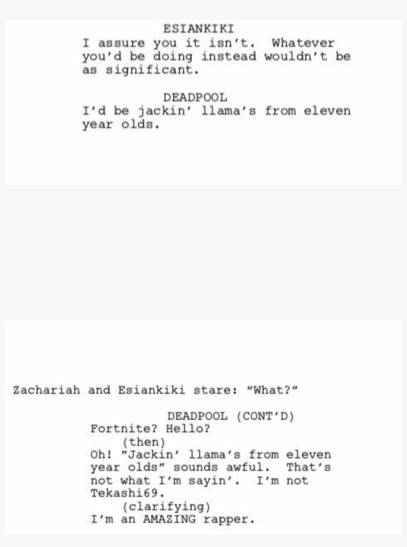 From Deadpool Finale Written By Donald Glover Aka Bino - Kanye West, transparent png download