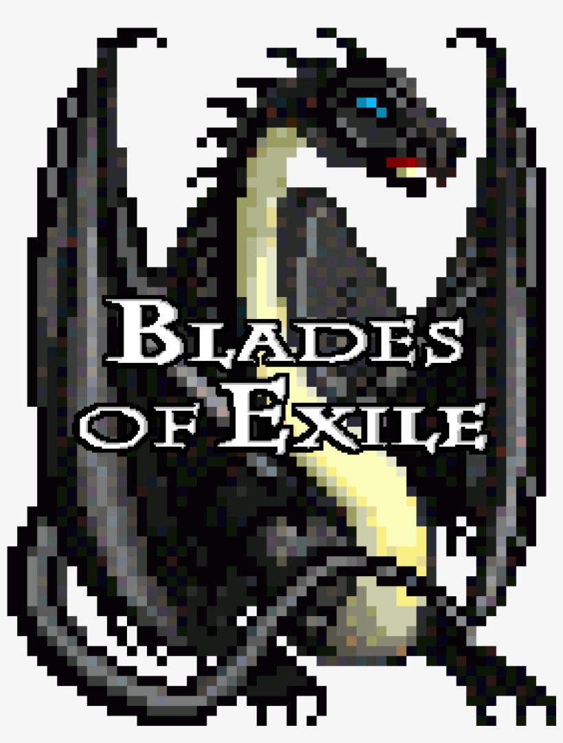 Blades Of Exile Black Dragon - Graphic Design, transparent png download