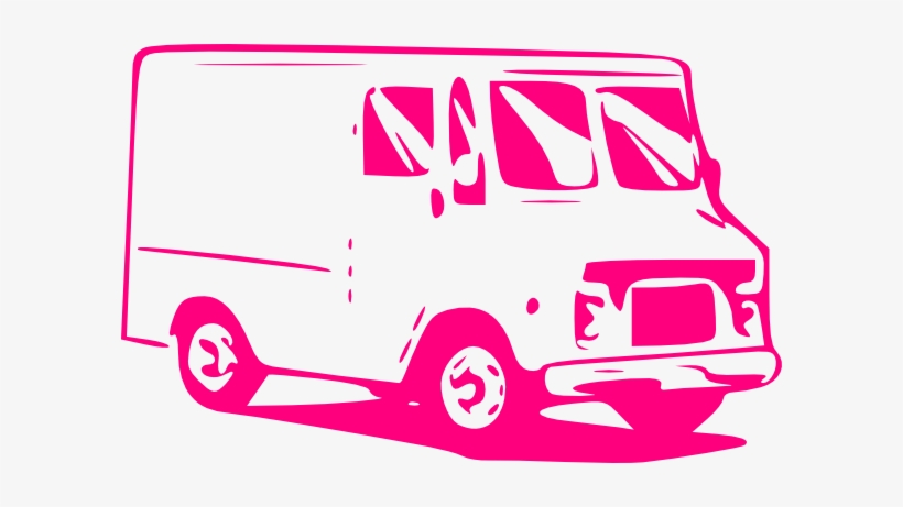 Pink Truck Clip Art - Food Truck Clip Art, transparent png download