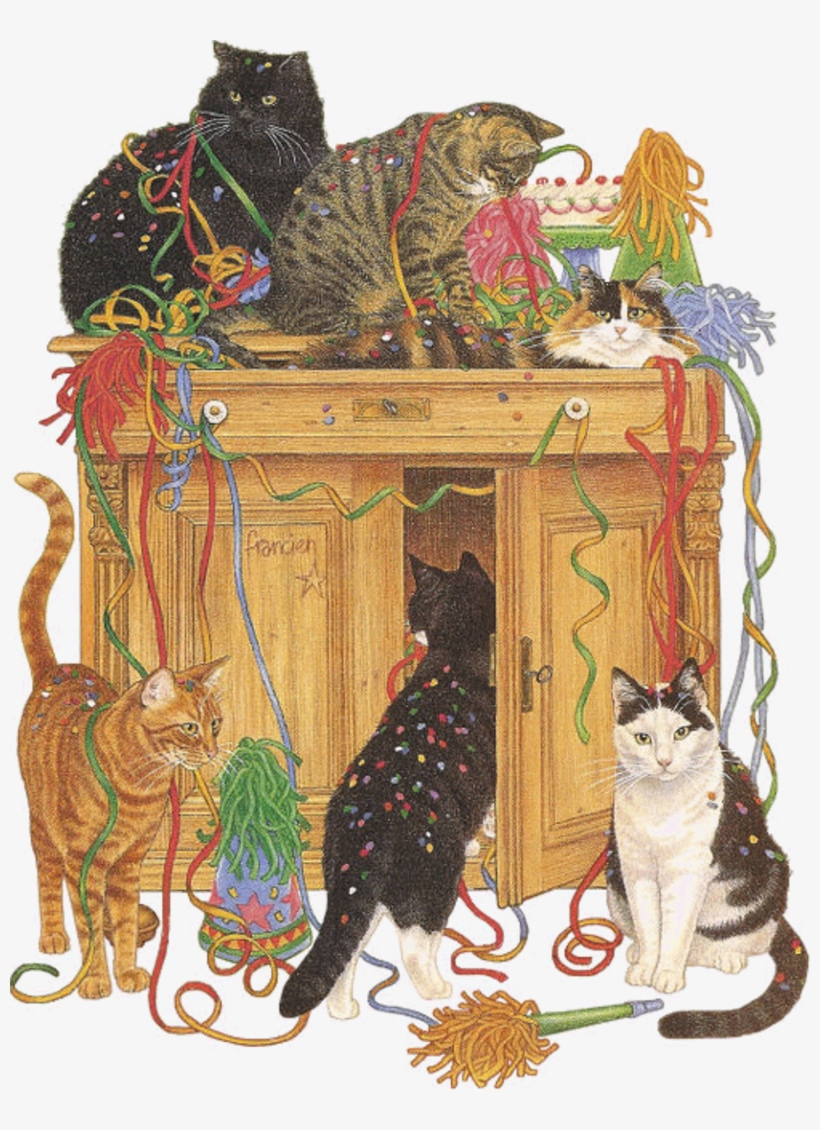 Credenzacongatti2 - Hartelijk Gefeliciteerd Kat, transparent png download