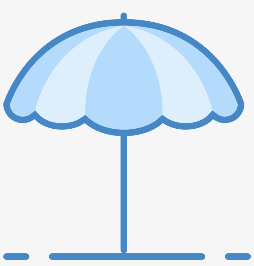 Beach Umbrella Icon - Beach, transparent png download