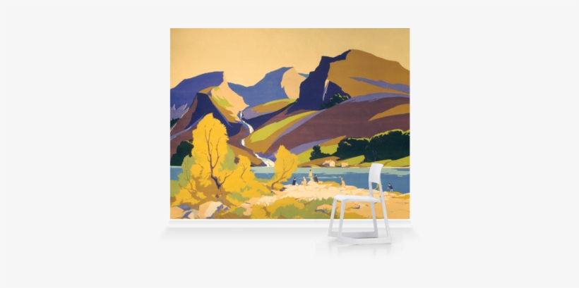 Murals Of The English Lakes By National Railway Museum - Gouache Poster, transparent png download