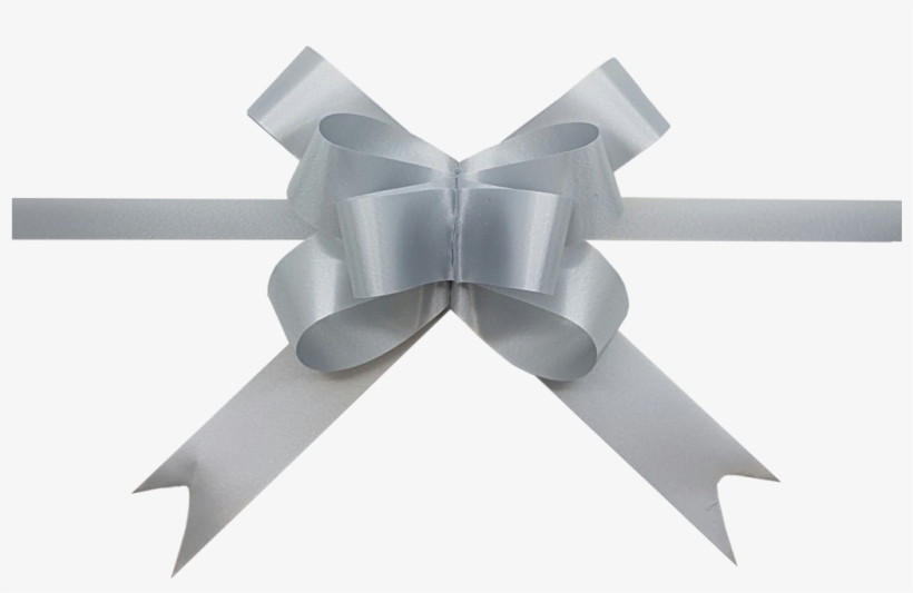 Pastel Silver Pull Bows-pale Grey Pull Bows - Pink Ribbon, transparent png download