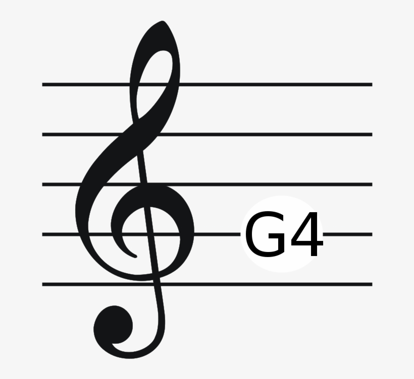 Clave De Sol En Segunda - Treble Clef G4, transparent png download