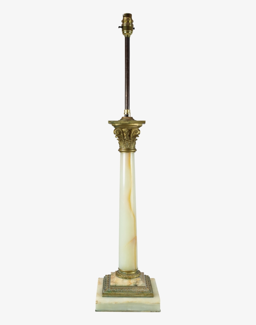Onyx And Ormolu Corinthian Column Lamp - Candlestick, transparent png download
