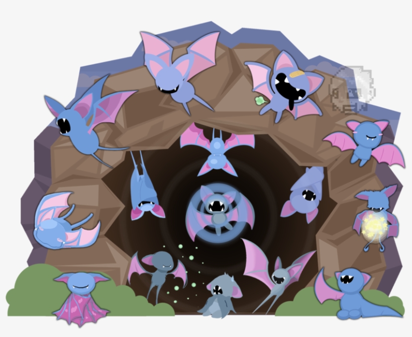 Zubat - Zubat Hanging Upside Down, transparent png download