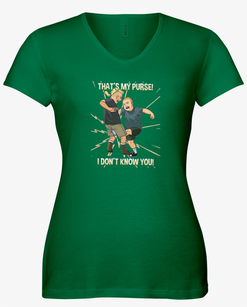 Bobby Hill That's My Purse Ladies V Neck Cotton T Shirt - Arabian Thoroughbred Horse Art Graphic T-shirt. Horse, transparent png download