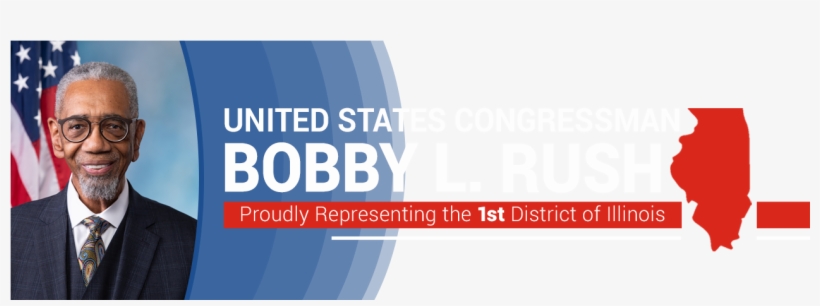 Congressman Bobby Rush - Illinois - Home State - Gray On White - Lantern Press, transparent png download