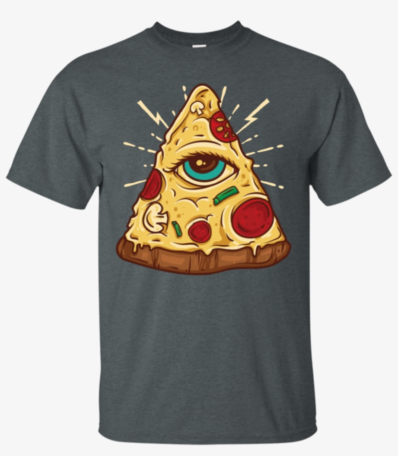 Illuminati Pizza All Seeing Eye Funny Junk Food Apparel - Shirt, transparent png download