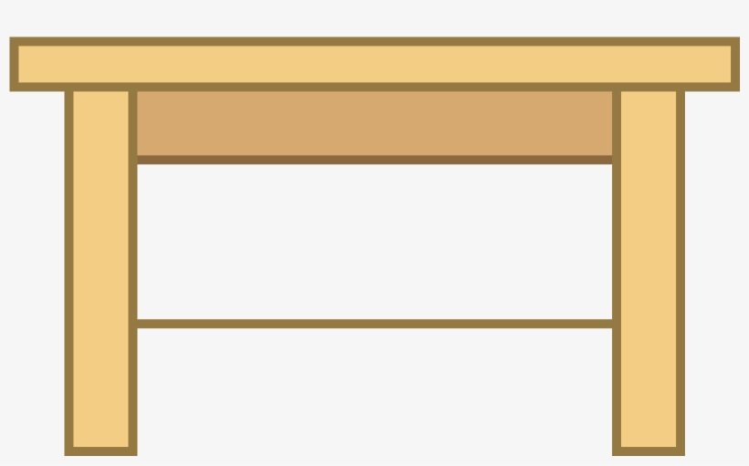 It's A Picture Of A Table With Four Legs And Its' Long - Icon, transparent png download