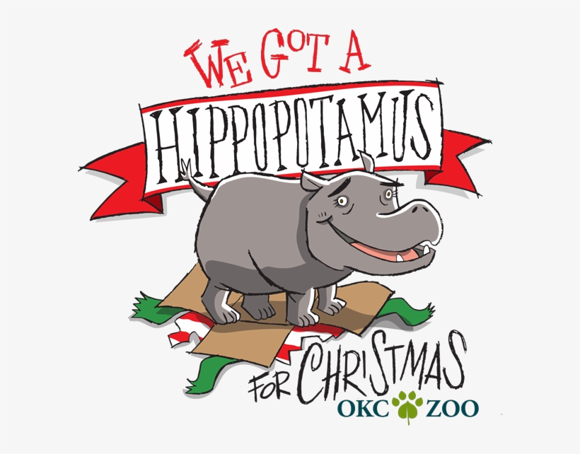 Jennings Was The Go To Illustrator For The Oklahoma - Christmas Hippopotamus Transparent, transparent png download