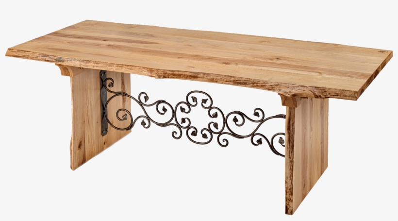 The Trinity Is A Solid Wood Table With Wrought Iron - Kitchen, transparent png download