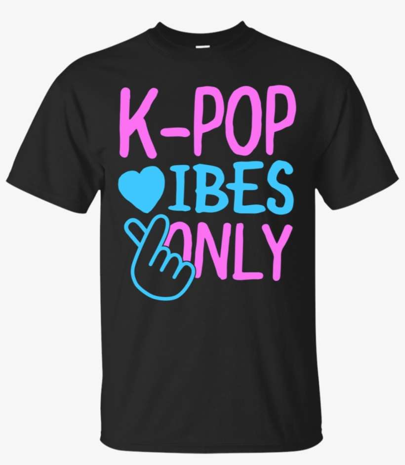 K-pop Vibes Only Heart Hand Cute Kawaii Merchandise - T-shirt, transparent png download