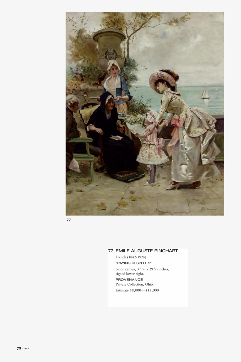 77 77 Emile Auguste Pinchart French 1842-1924 Paying - Artist, transparent png download
