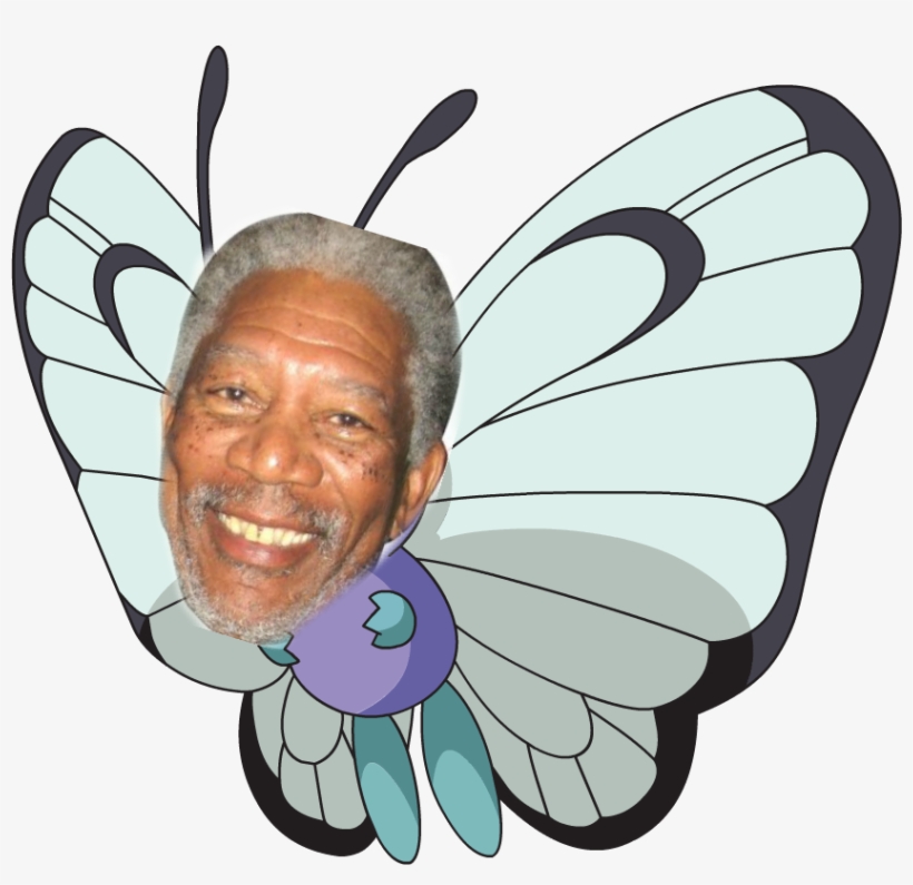 And Morgan Freeman - Pokemon Butterfree Outline, transparent png download