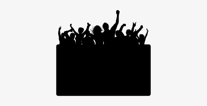 Party People Blackboard Sticker - Silhouette, transparent png download