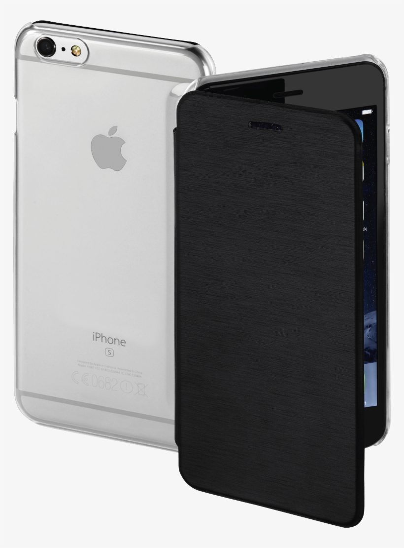 "clear" Booklet Case For Apple Iphone 6s Plus, Black - Hama Iphone 7 Covers, transparent png download