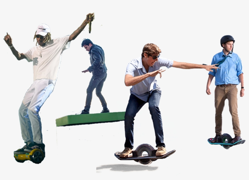Header - Person On Hoverboard Png, transparent png download