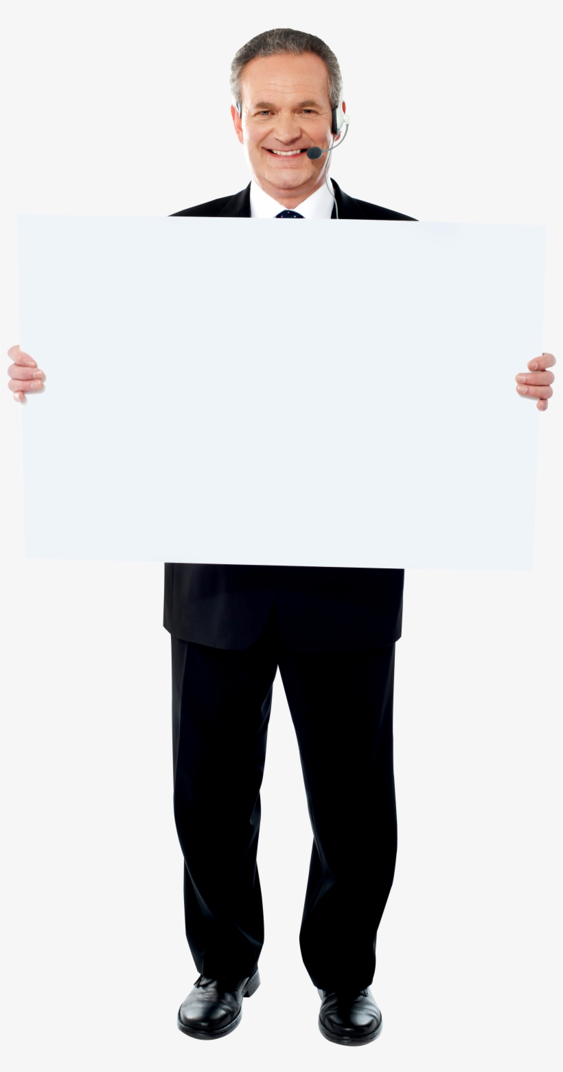 Men Holding Banner Free Commercial Use Png Images - Banner Holding, transparent png download