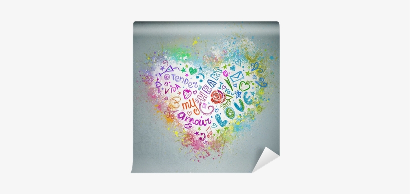 Creative Valentine Grunge Background - Floral Design, transparent png download