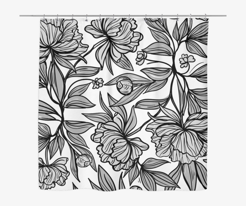 Vintage Floral Shower Curtain Notebook My Note My Idea 8 X 10