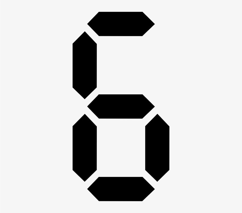 Electronics, Display, Six, Seven, Segment - Digital 6 Png, transparent png download