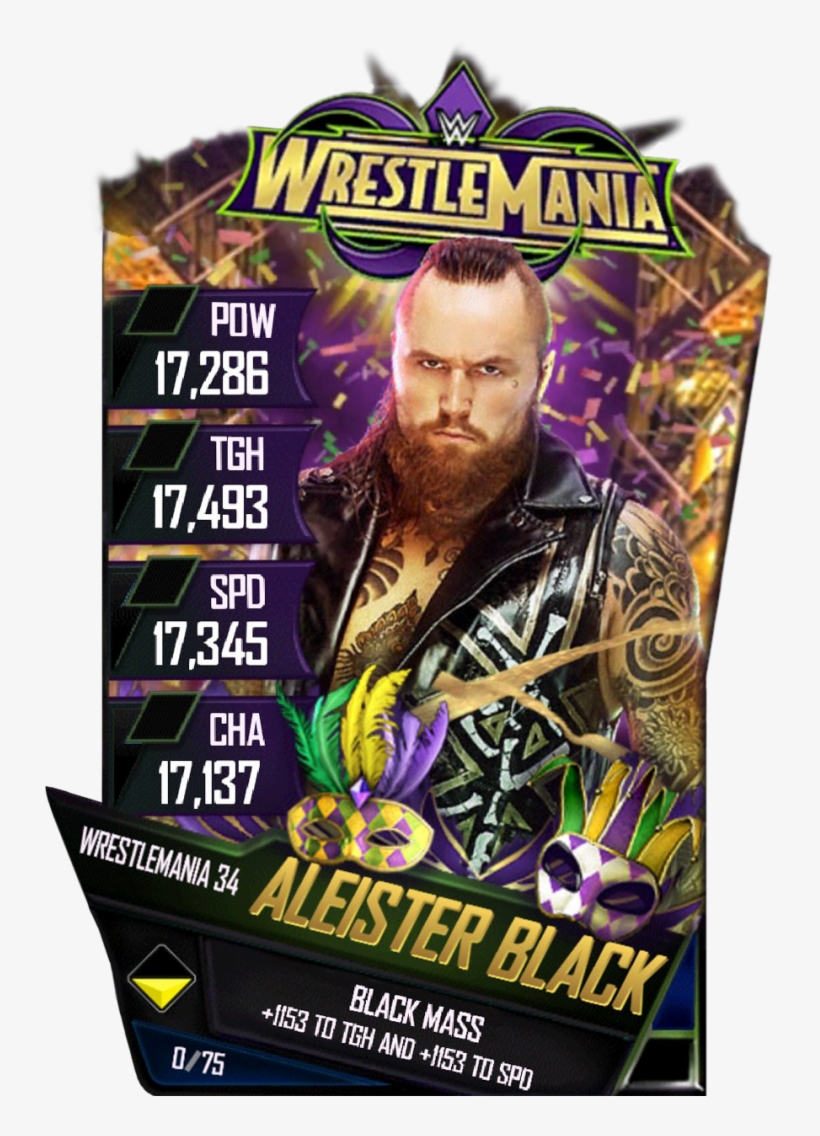 Aleisterblack S4 19 Wrestlemania34 - Wwe Supercard Wrestlemania 34 Cards, transparent png download