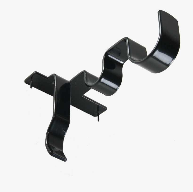 Glossy Black - Kwik Hang 1" Single Rod Brackets, transparent png download