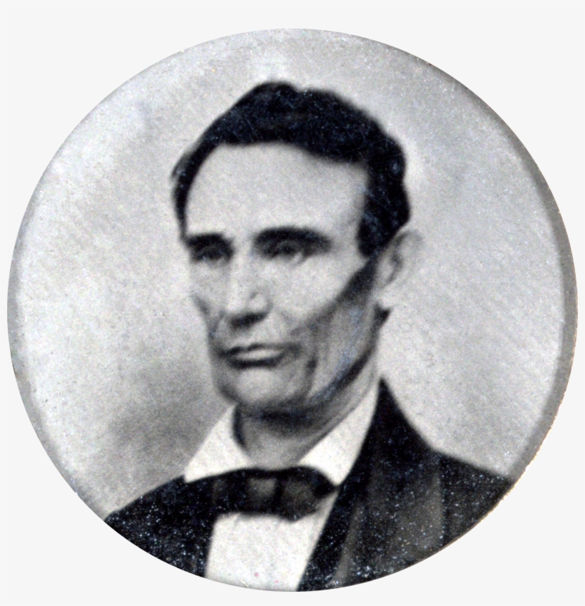1858 Abraham Lincoln Portrait From Campaign Button - 1858 Abraham Lincoln Portrait, transparent png download
