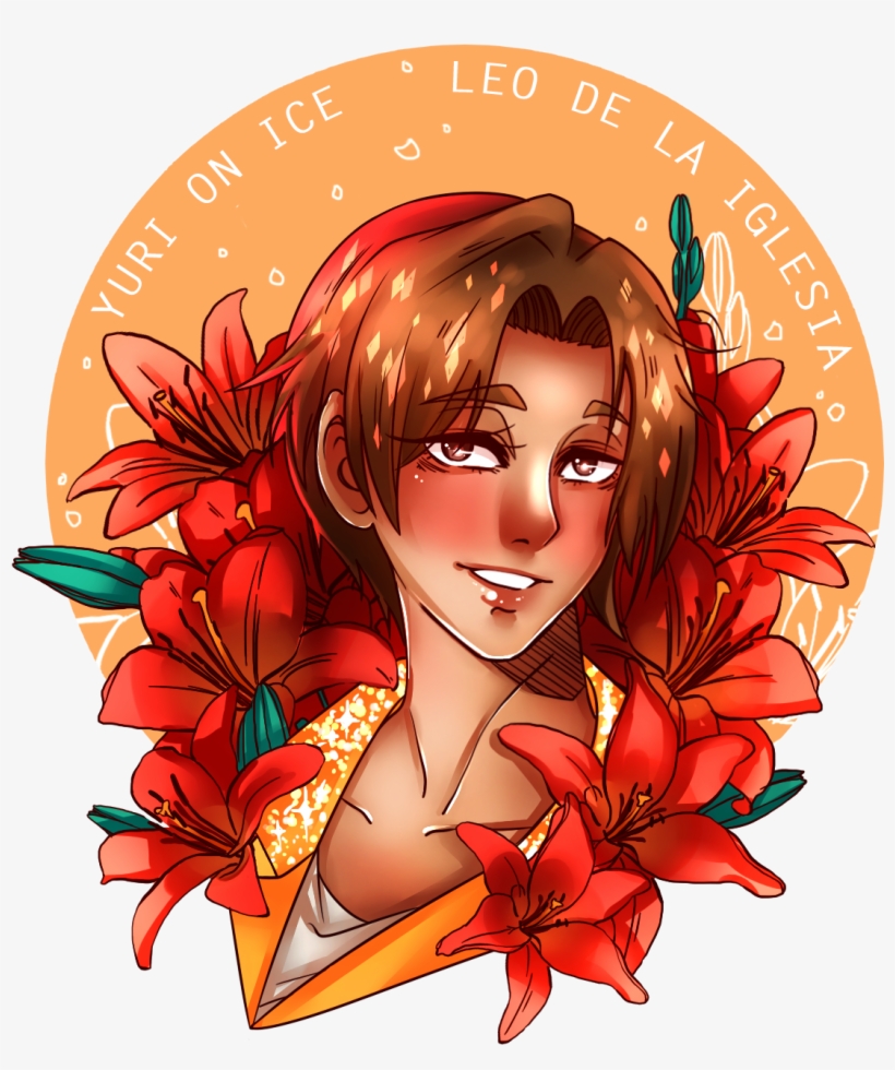 Yuri On Ice Portraits Within Flowers Charms • Aya Hana - Illustration, transparent png download