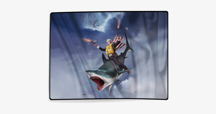 The Shark Rider - America Fuck Ya Meme, transparent png download