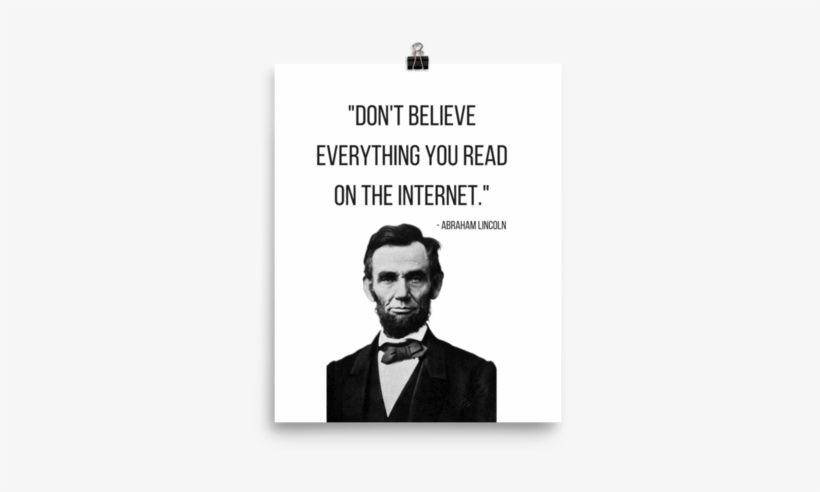Art Print: Abraham Lincoln In The Classic 1863 Portrait,, transparent png download