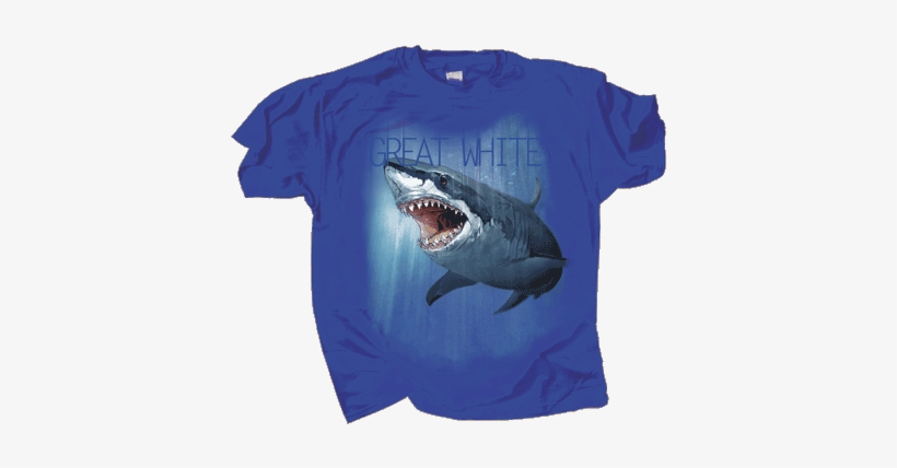 Great White Shark Youth T-shirt - T-shirt, transparent png download