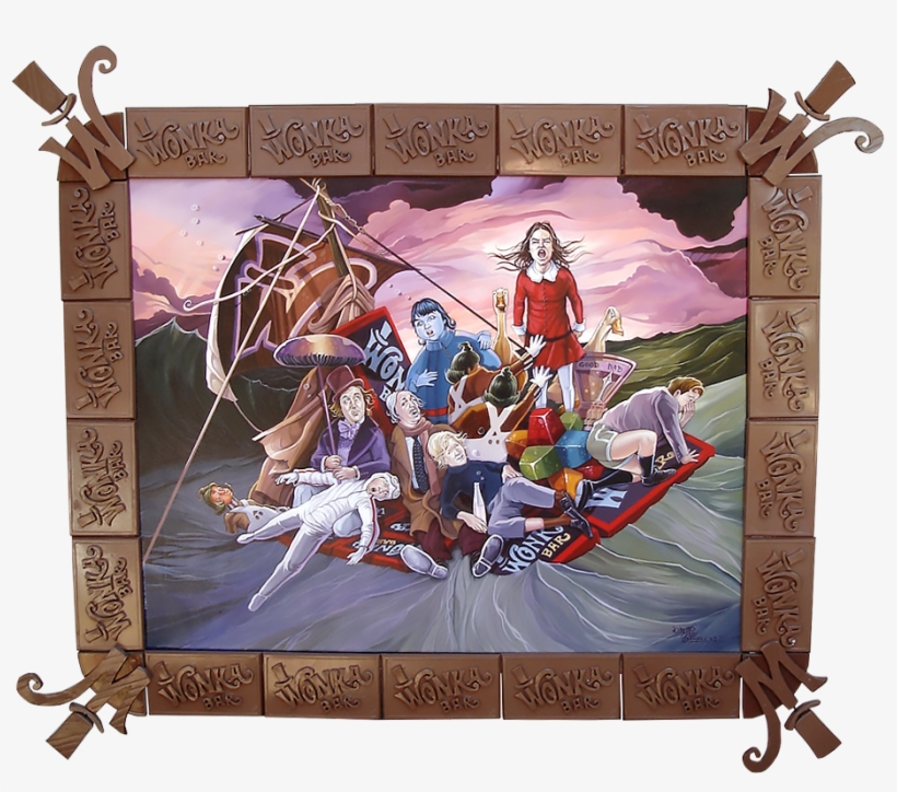 Apricot Mantle Wonka Bar Frame Original - Willy Wonka Frame, transparent png download