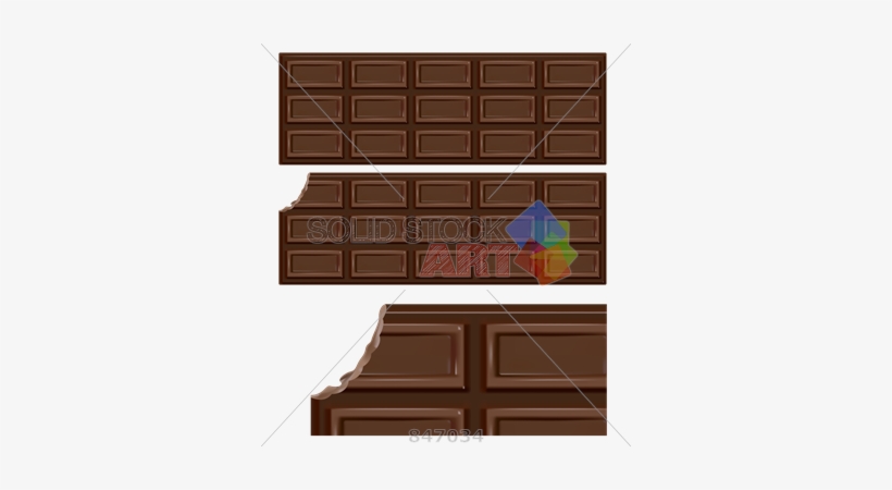 Stock Illustration Of Set Of Three Chocolate Bar Whole - Stock Illustration, transparent png download