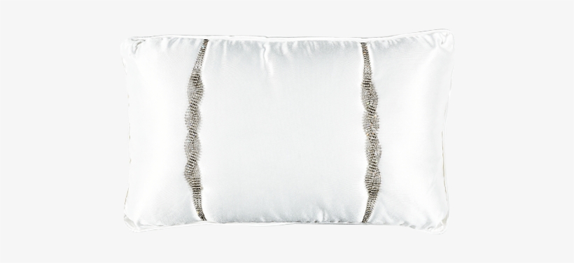 Image For 12x20 White Satin Decorative Pillow With Throw Pillow