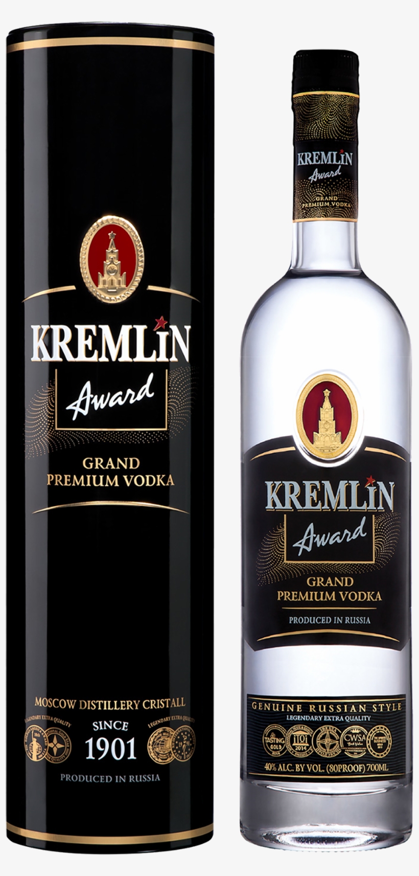 Kremlin Award Kremlin Award Grand Premium Russian Vodka - Kremlin Award Plain Vodka, transparent png download