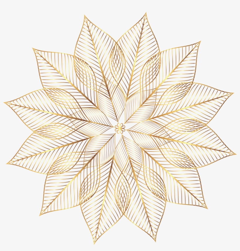 Gold Flower Png, transparent png download