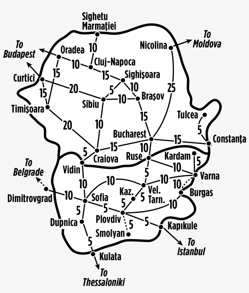 Map Shows Approximate Costs, In $us, For One Way, Second - Diagram, transparent png download