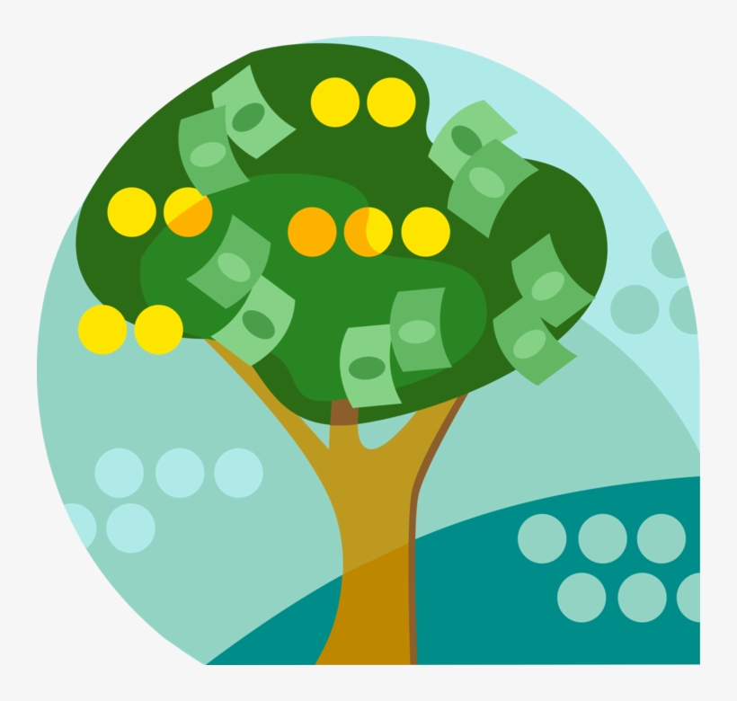 Vector Illustration Of Money Tree Conceptual Negation - Preterm Birth, transparent png download