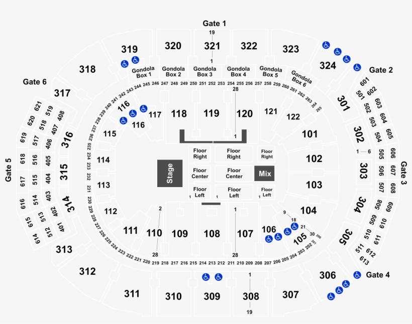 Full Map - Scotiabank Arena, transparent png download