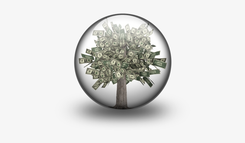 Money Tree - Crystal Ball With Money, transparent png download