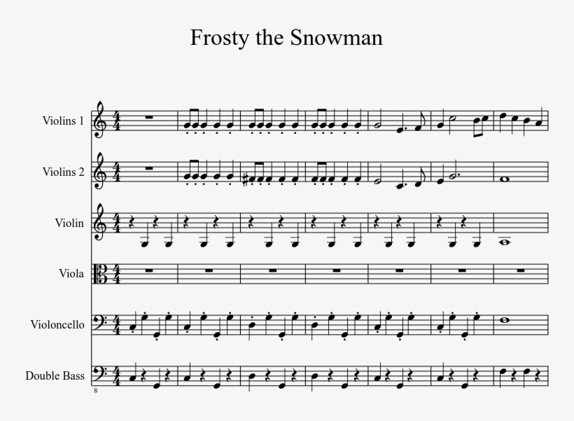 Frosty The Snowman Sheet Music 1 Of 4 Pages - Self Portrait In Three Colors Mingus, transparent png download