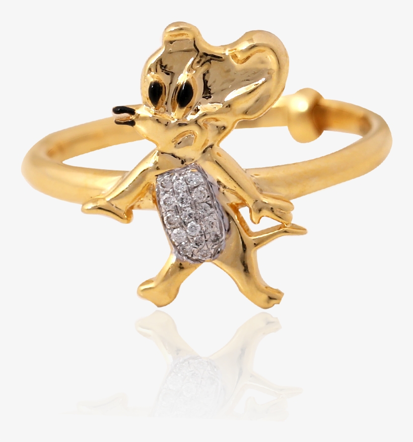 Cute Jerry Gold Ring - Gold, transparent png download